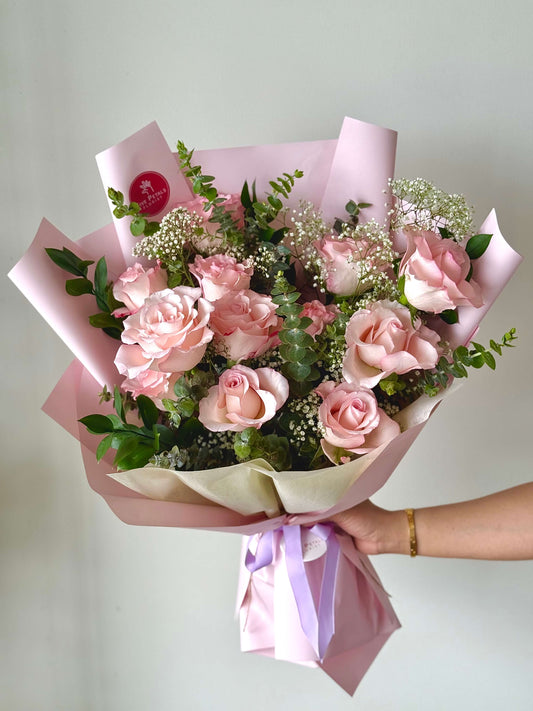 Fairytale Ending - Pink Roses Bouquet