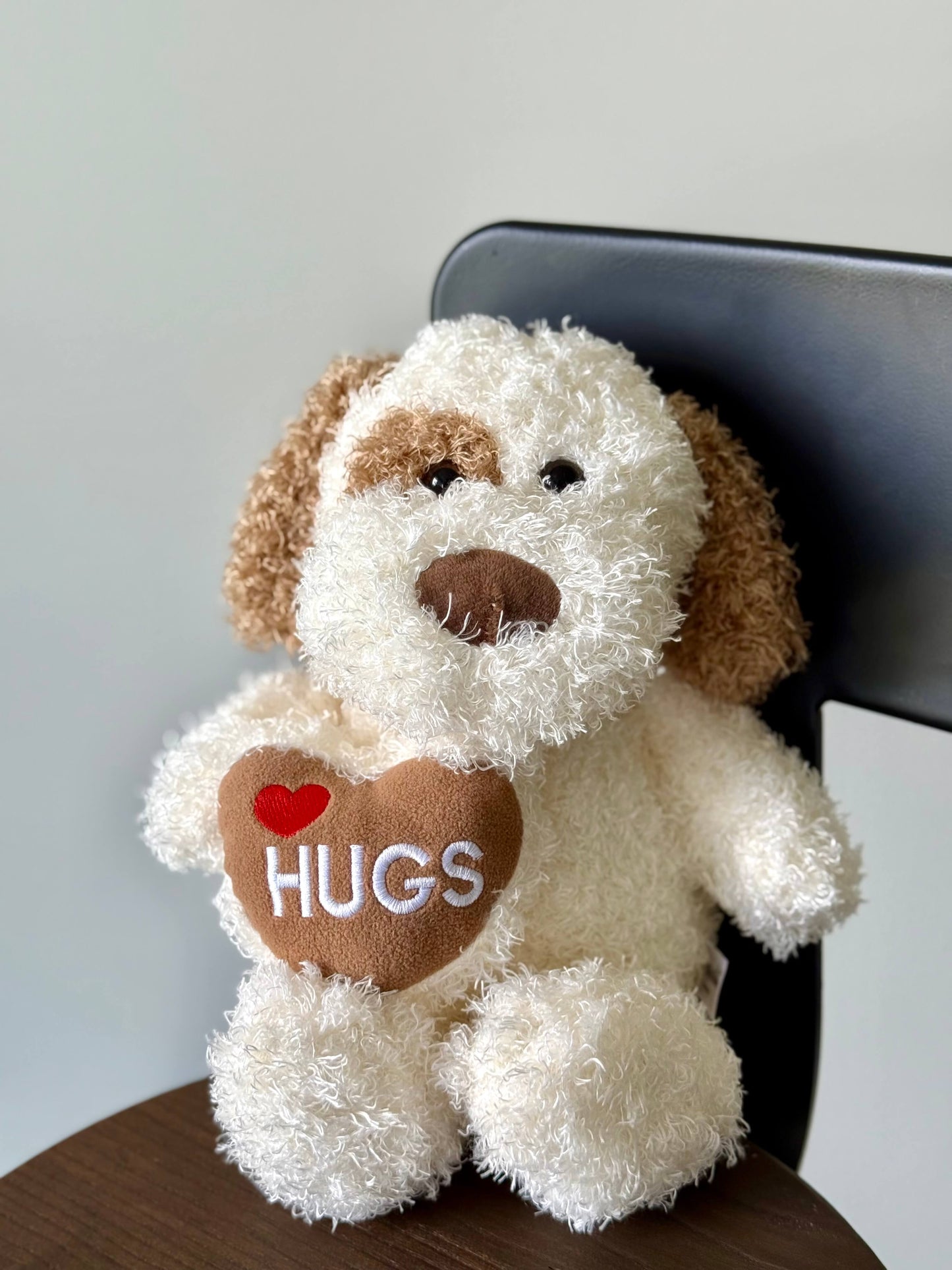 Puppy Spot w Hugs Heart Plush Toy White (25cm)